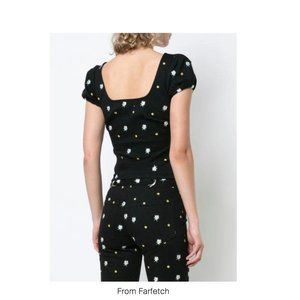 Miaou Diasy Puffy Sleeve Top size Small